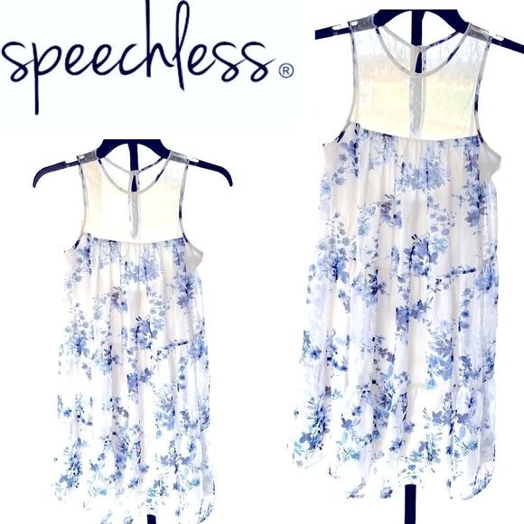 Robe Speechless Sans Manches Taille Small - Imprimé Floral Blanc/rose/noir - Taille 3 Juniors - Neuf Avec étiquettes